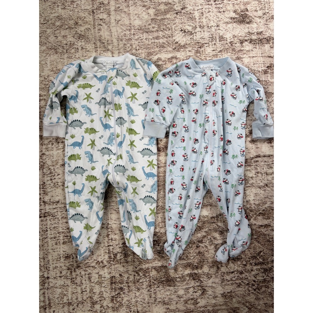 Kissy Kissy Baby Boy Pima Cotton One Piece Footie Pajama Dino Christmas 3-6 Mo